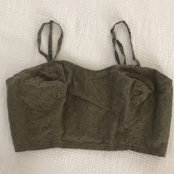 Pens and needles eyelet crop top size large - Picture 1 of 4